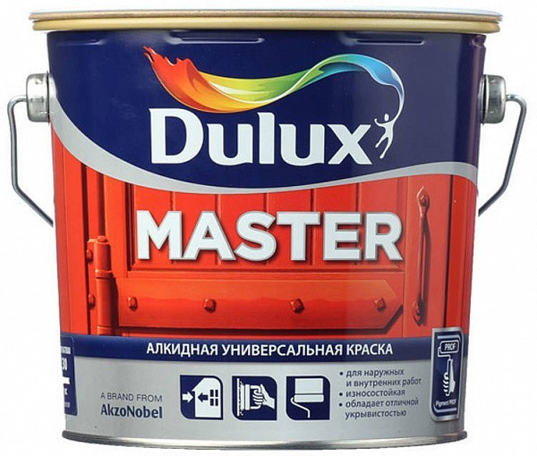 Купить краска алкидная универсальная dulux master 30 полуматовая баз bc 2.25 л фото №1
