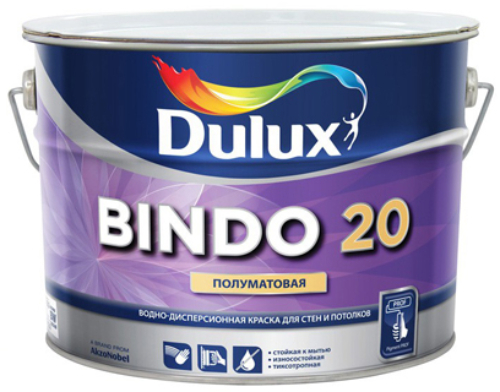 Купить краска для стен и потолков dulux bindo 20 полуматовая баз bс 1 л фото №1