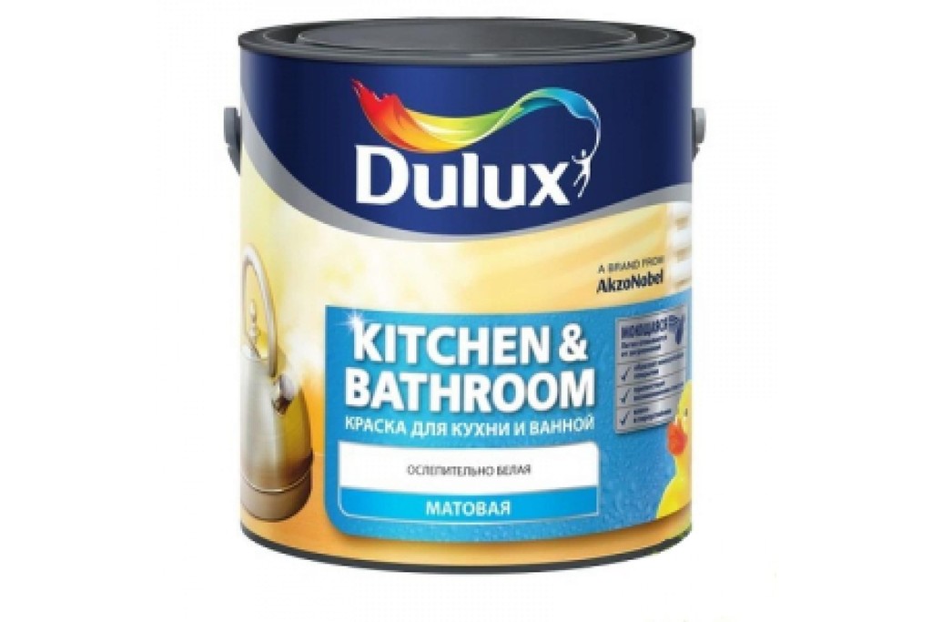 Купить латексная краска dulux ultra resist кухня и ванная полуматовая баз bw 1 л фото №1
