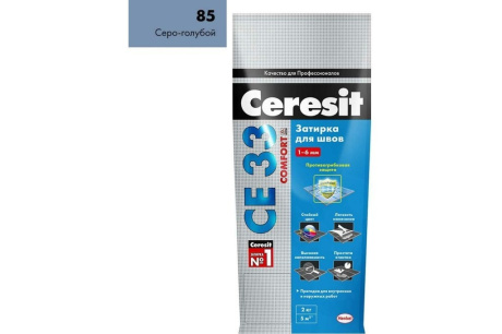 Купить Ceresit СЕ 33\2 серо-голубая  85  затирка 2кг 2092749 фото №3