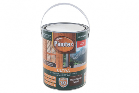 Купить Лазурь влагостойкая для древесины PINOTEX ULTRA орех 2,7 л фото №1